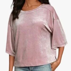 We the Free Pink Valerie Velour Top
